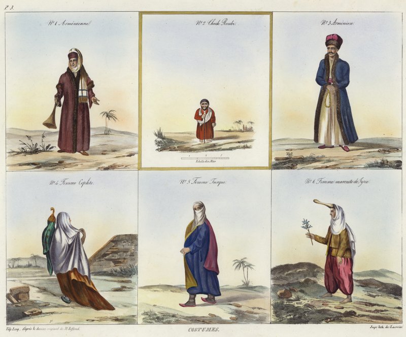 ازياء الشرق الأوسط بواسطة المدرسة الفرنسية