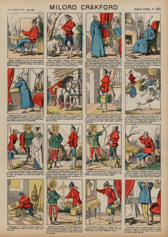 Milord Crakford (coloured engraving) بواسطة المدرسة الفرنسية