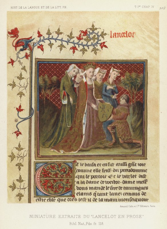 المنمنمات المستخرجة من Lancelot In Prose (لون ليثو) بواسطة المدرسة الفرنسية