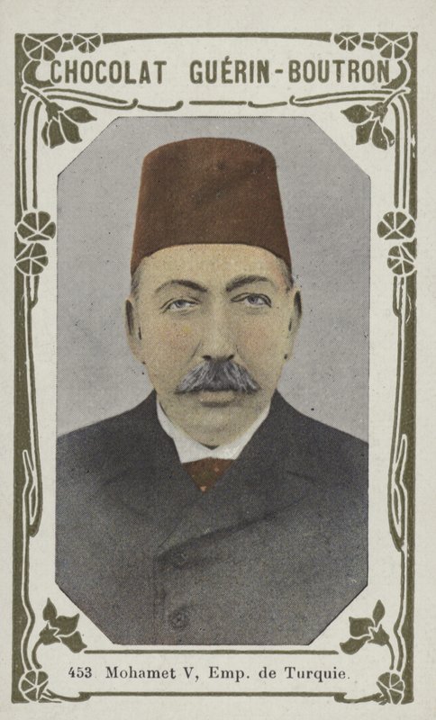محمد الخامس ، إمبراطور تركيا (صورة ملونة) بواسطة المدرسة الفرنسية