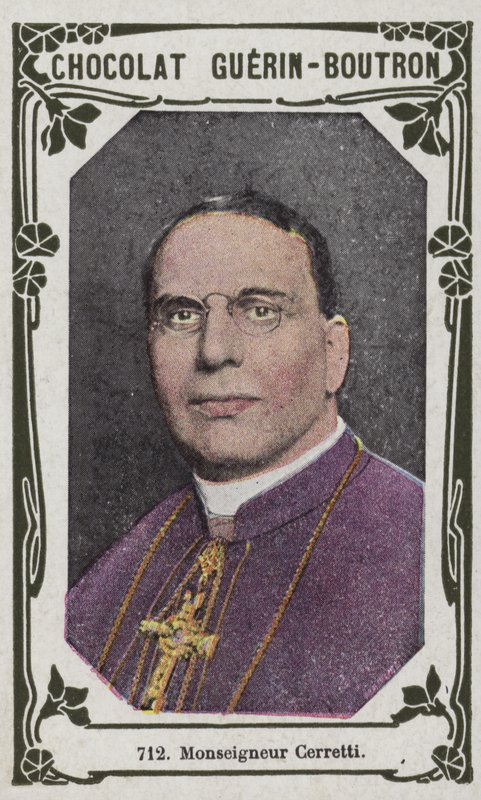Monseigneur Cerretti (صورة ملونة) بواسطة المدرسة الفرنسية