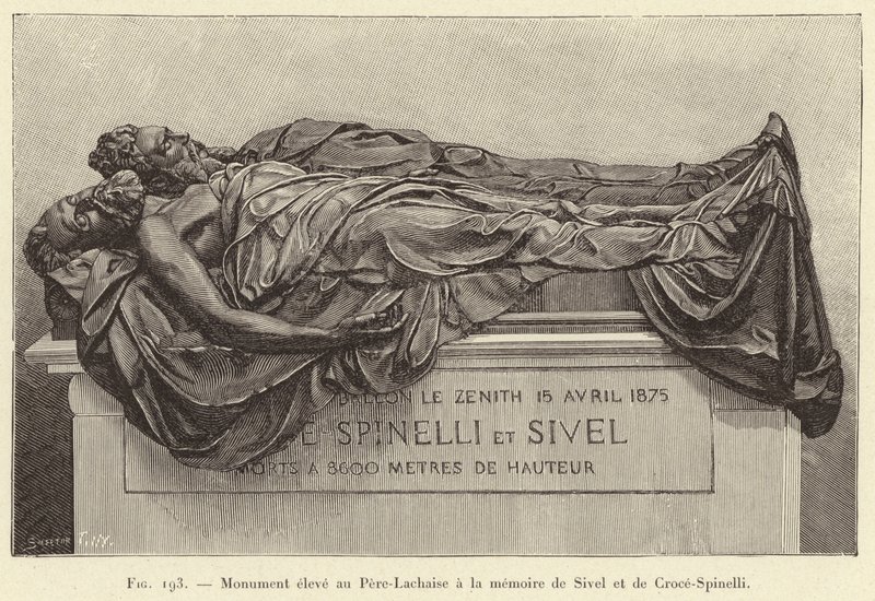 Monument eleve au Pere-Lachaise a la memoire de Sivel et de Croce-Spinelli (engraving) بواسطة المدرسة الفرنسية
