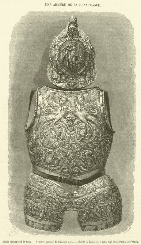Musee retrospectif de 1865, Armure italienne du seizieme siecle (engraving) بواسطة المدرسة الفرنسية
