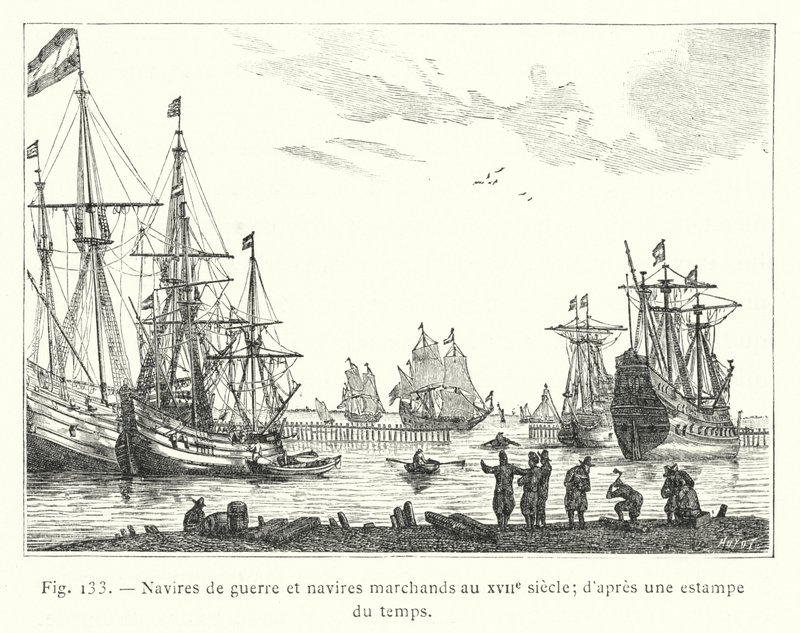 Navires de guerre et navires marchands au XVIIe siecle; d
