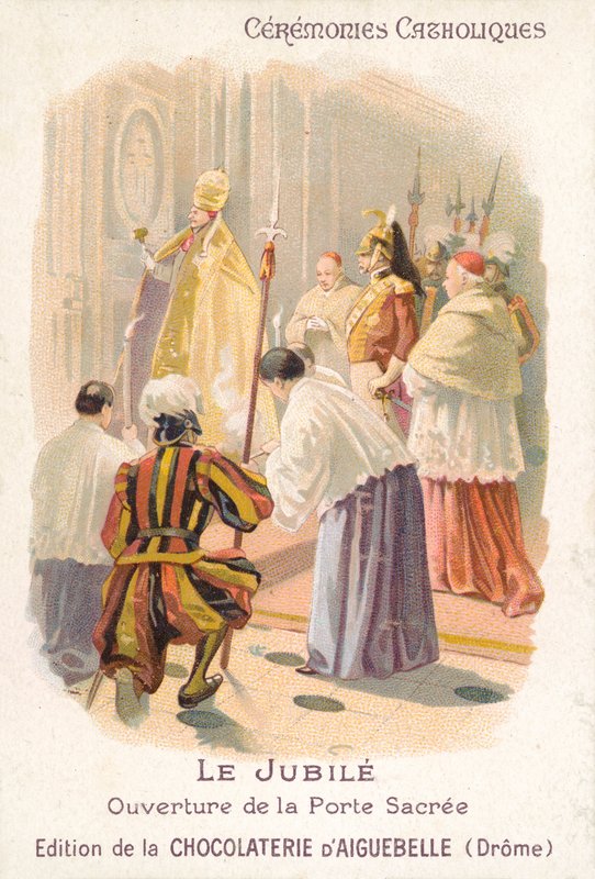 Opening of the holy door by the pope, Jubilee (chromolitho) بواسطة المدرسة الفرنسية