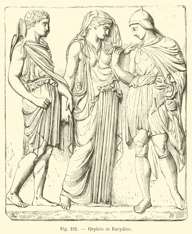 Orphee et Eurydice (نقش) بواسطة المدرسة الفرنسية