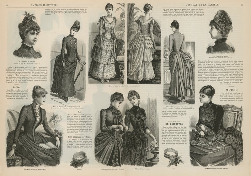 صفحة من La Mode Illustree بواسطة المدرسة الفرنسية