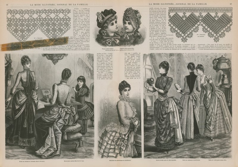 صفحة من La Mode Illustree بواسطة المدرسة الفرنسية
