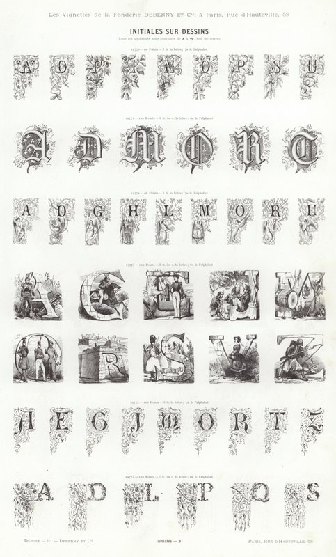 Page from Vignettes Typographiques (engraving) بواسطة المدرسة الفرنسية