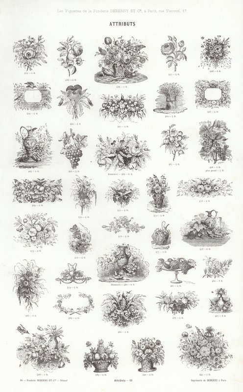 Page from Vignettes Typographiques (engraving) بواسطة المدرسة الفرنسية