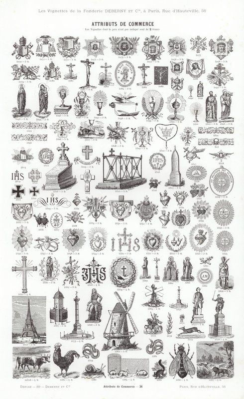 Page from Vignettes Typographiques (engraving) بواسطة المدرسة الفرنسية