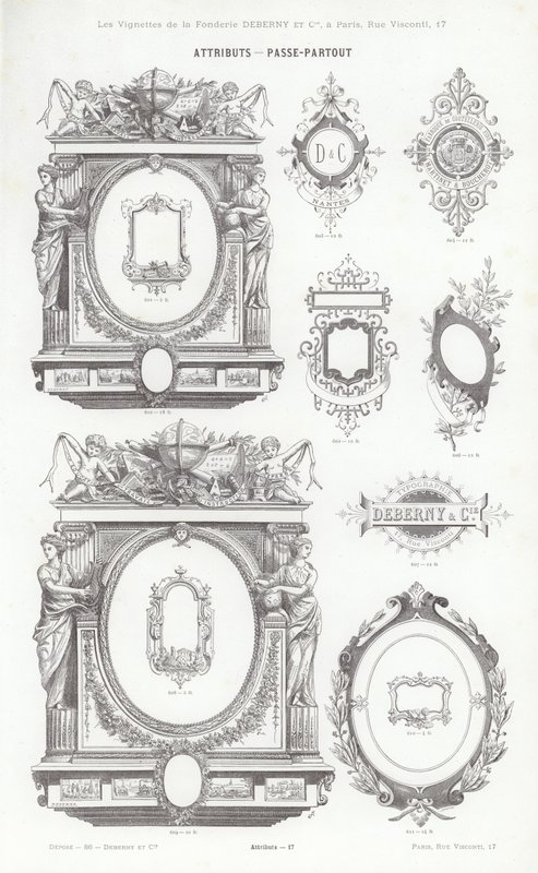 Page from Vignettes Typographiques (engraving) بواسطة المدرسة الفرنسية
