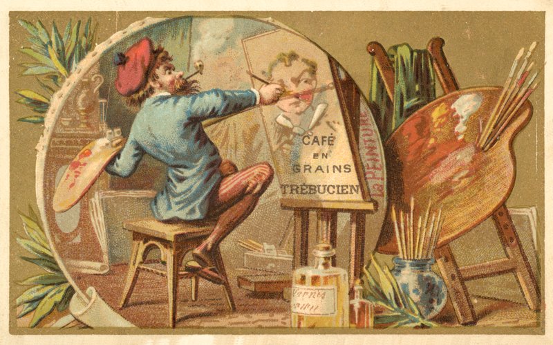 Painting (chromolitho) بواسطة المدرسة الفرنسية