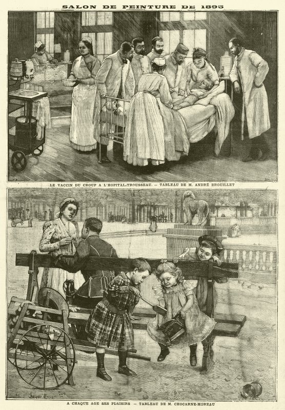 لوحات معروضة في صالون باريس عام 1895 (نقش) بواسطة المدرسة الفرنسية