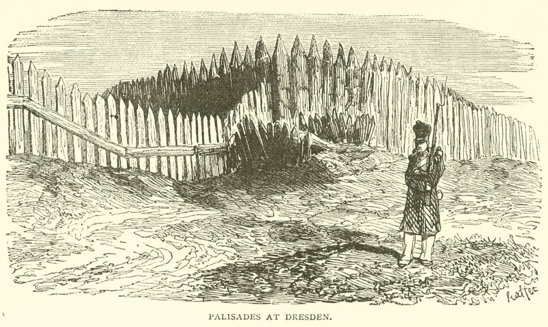 Palisades at Dresden (engraving) بواسطة المدرسة الفرنسية