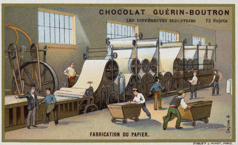 Paper manufacturing (chromolitho) بواسطة المدرسة الفرنسية