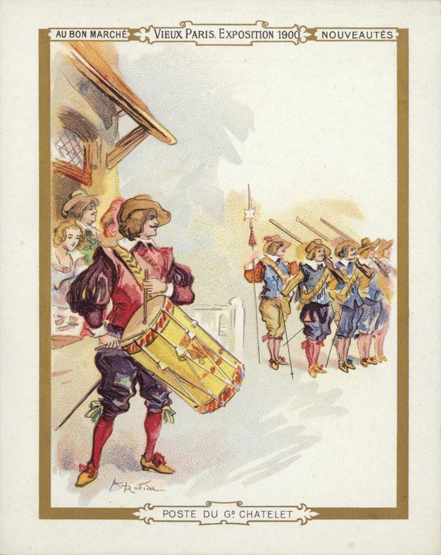 معرض باريس 1900 ، فارس الطبال بواسطة المدرسة الفرنسية
