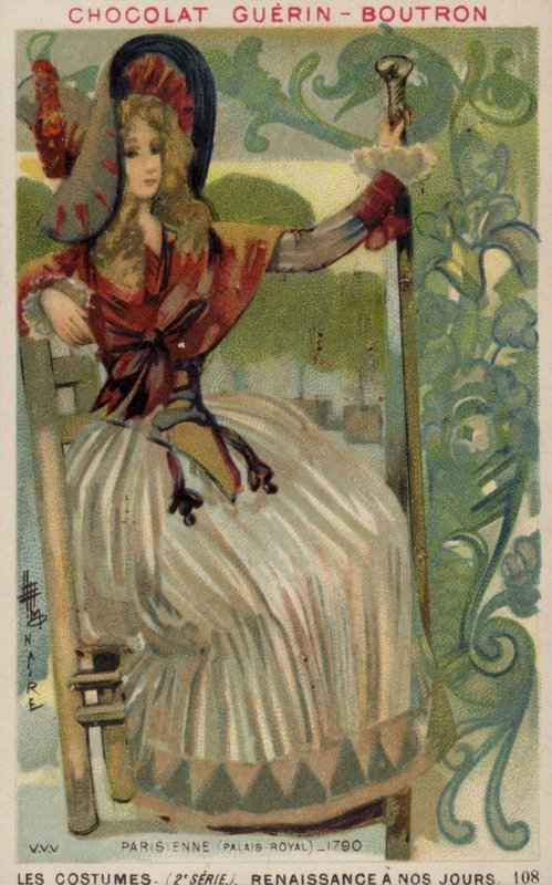 امرأة باريسية ، القصر الملكي ، 1790 بواسطة المدرسة الفرنسية
