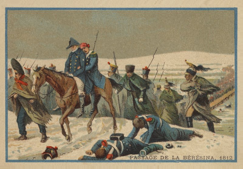مرور Berezina في عام 1812 بواسطة المدرسة الفرنسية