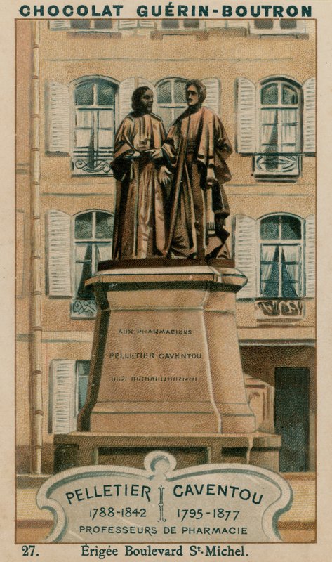 Pelletier ، 1788-1842 ، Caventou ، 1795-1877 ، أساتذة الصيدلة ، Erigee Boulevard St-Michel بواسطة المدرسة الفرنسية