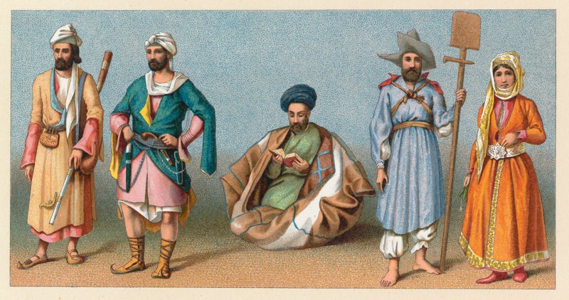 زي فارس بواسطة المدرسة الفرنسية