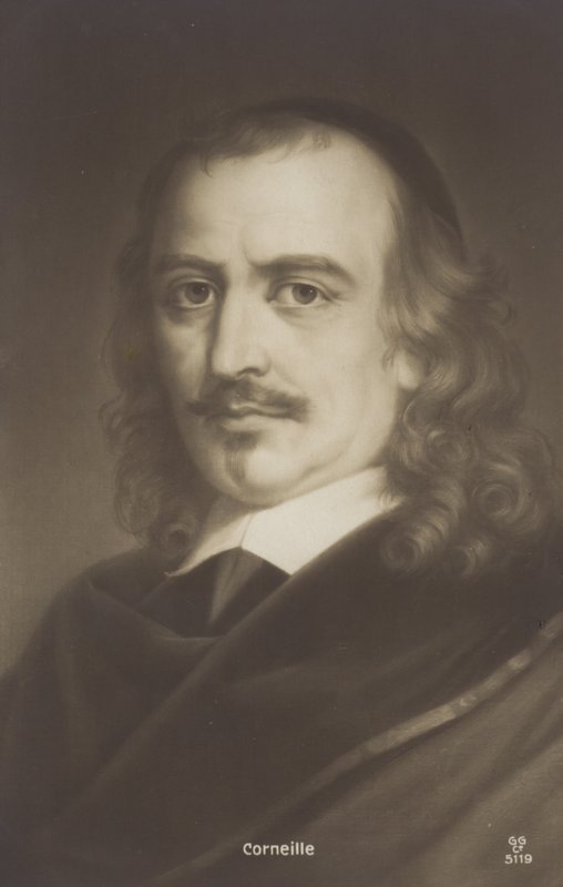 بيير كورنيل (1606-1684)، كاتب مسرحي فرنسي (طباعة حجرية) بواسطة المدرسة الفرنسية