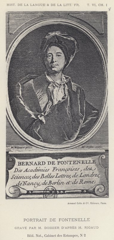 Portrait De Fontenelle (litho) بواسطة المدرسة الفرنسية