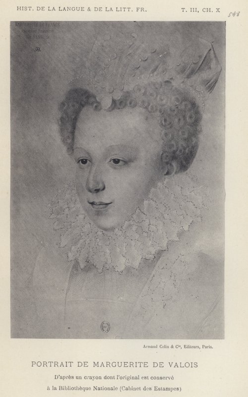 Portrait De Marguerite De Valois (litho) بواسطة المدرسة الفرنسية