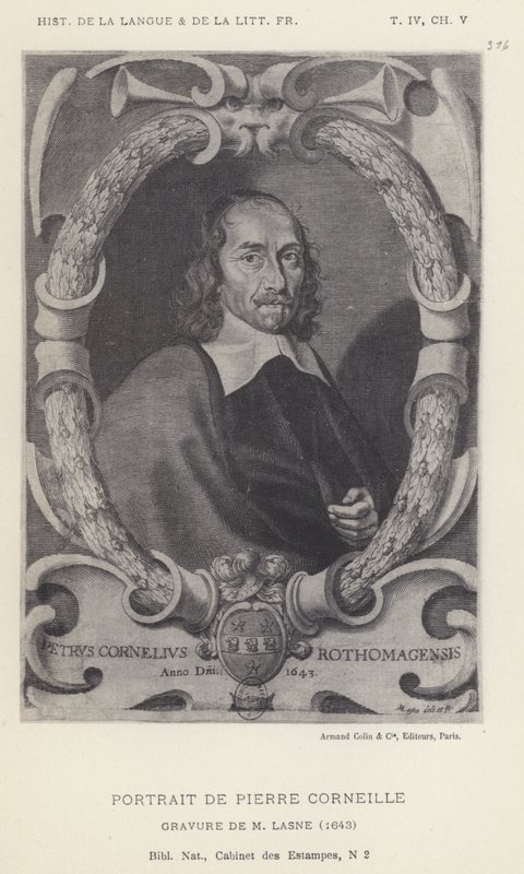 Portrait De Pierre Corneille (litho) بواسطة المدرسة الفرنسية