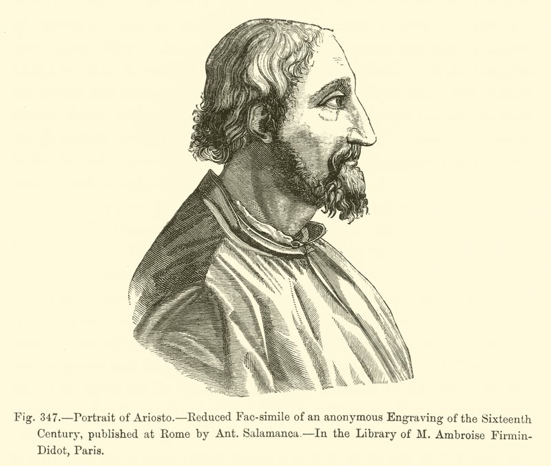 Portrait of Ariosto (engraving) بواسطة المدرسة الفرنسية