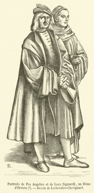 Portraits de Fra Angelico et de Luca Signorelli, au Dome d