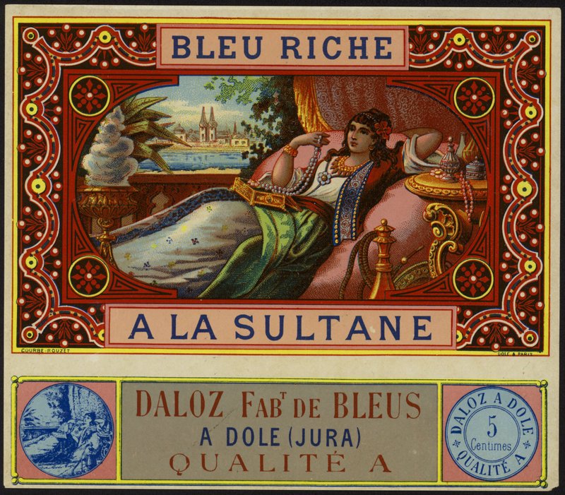تسمية المنتج لـ Bleu Riche a la Sultane بواسطة المدرسة الفرنسية