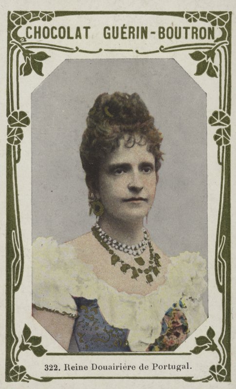 Reine Douairiere de Portugal (coloured photo) بواسطة المدرسة الفرنسية
