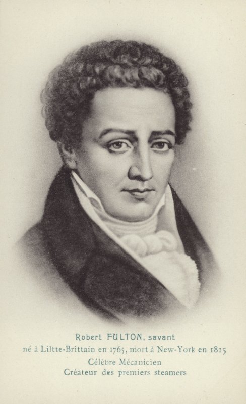 روبرت فولتن (1765-1815)، مهندس ومخترع ورائد أمريكي رائد في مجال البواخر (ليثو) بواسطة المدرسة الفرنسية