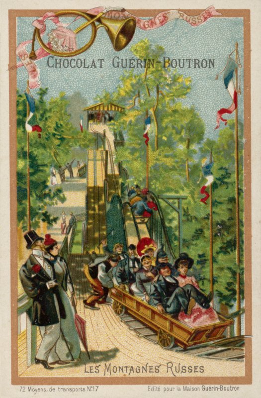 Roller coaster (chromolitho) بواسطة المدرسة الفرنسية
