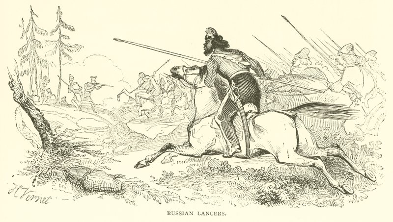 لانسر روسي (نقش) بواسطة المدرسة الفرنسية