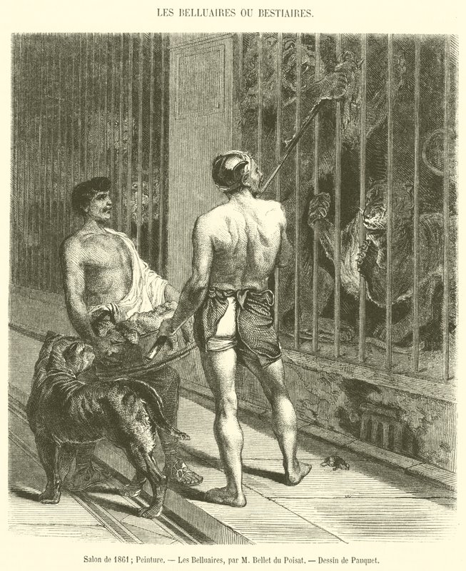 Salon de 1861, Peinture, Les Belluaires (engraving) بواسطة المدرسة الفرنسية