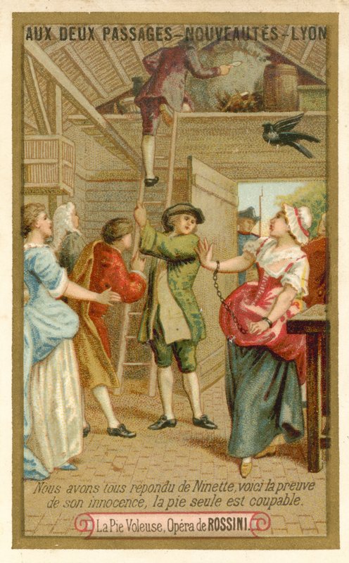 مشهد من la gazza ladra (The Thieving Magpie) ، عمل من قبل Gioachino Rossini بواسطة المدرسة الفرنسية