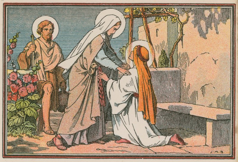 مشهد من حياة يسوع (نقش ملون) بواسطة المدرسة الفرنسية