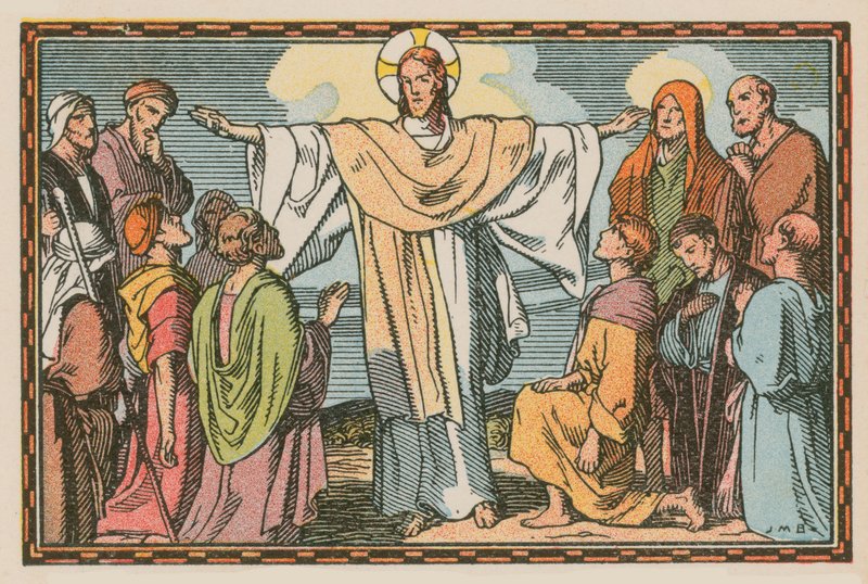 Scene from the life of Jesus (coloured engraving) بواسطة المدرسة الفرنسية