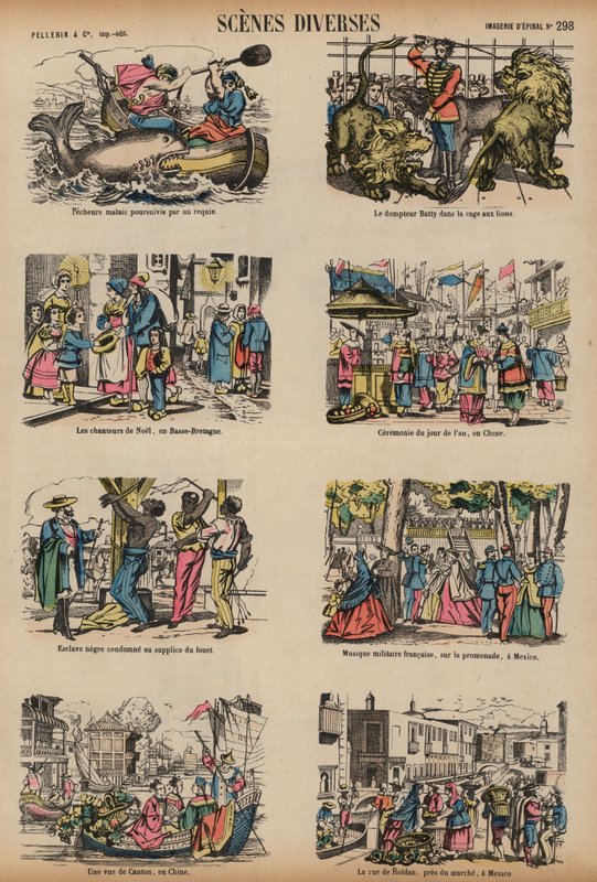 Scenes from around the World (coloured engraving) بواسطة المدرسة الفرنسية