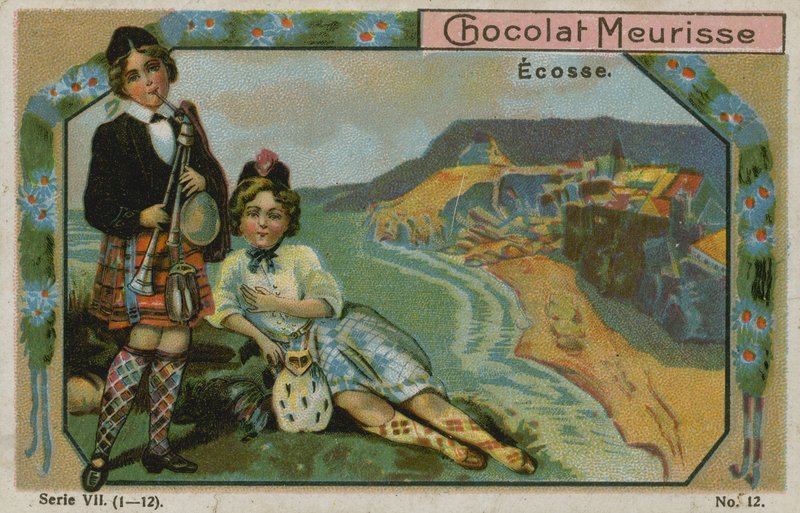 اسكتلندا ، البطاقة التجارية لـ Chocolat Meurisse بواسطة المدرسة الفرنسية