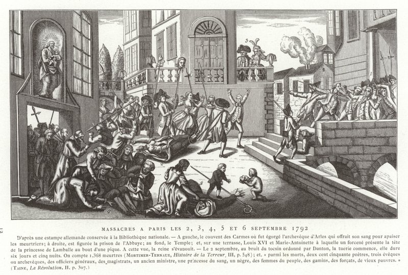 مذابح سبتمبر ، باريس ، الثورة الفرنسية ، 1792 بواسطة المدرسة الفرنسية