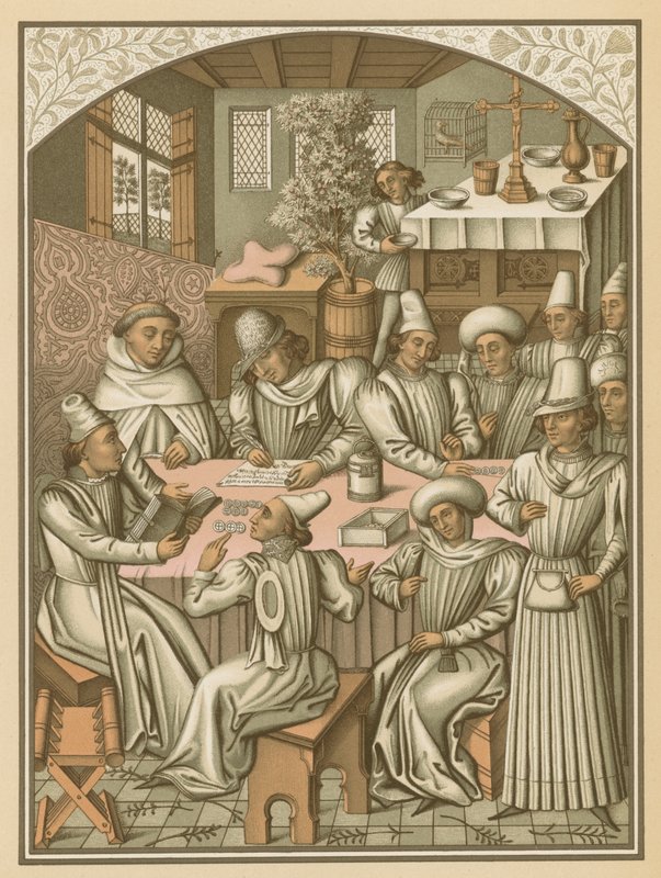 تسوية الحسابات من قبل جماعة الإخوان المسلمين Charite-Dieu و Notre-Dame of Recovery of Rouen ، 1466 بواسطة المدرسة الفرنسية