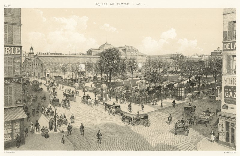 ساحة المعبد ، 1881 بواسطة المدرسة الفرنسية