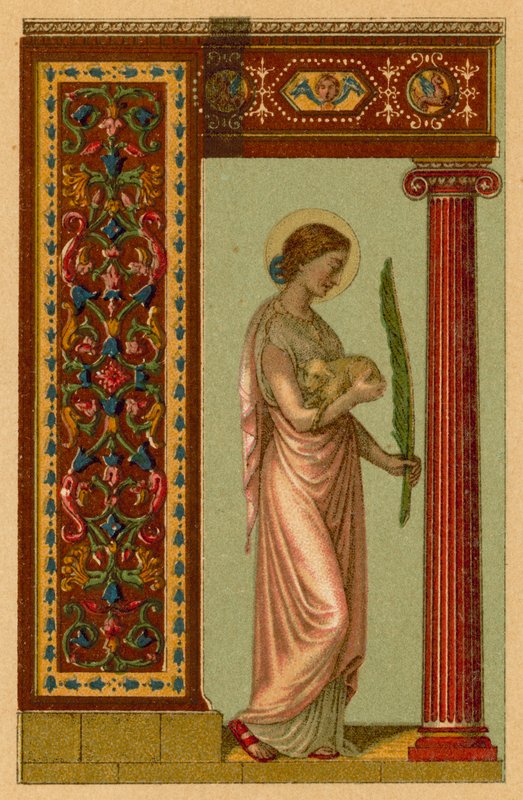 Sta Agnes Virc Et Mart بواسطة المدرسة الفرنسية