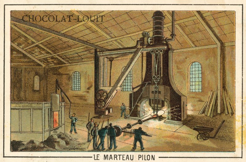 Steam hammer (chromolitho) بواسطة المدرسة الفرنسية