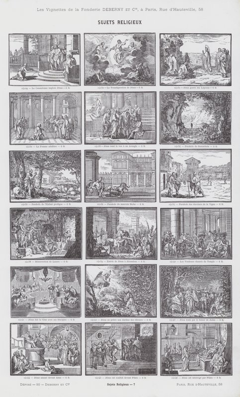 Sujets Religieux (engraving) بواسطة المدرسة الفرنسية
