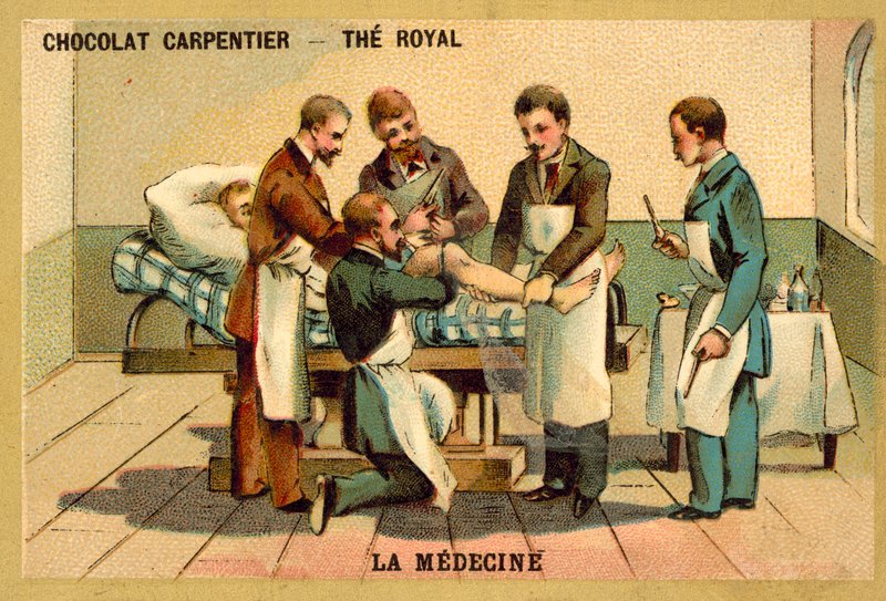 Surgery (chromolitho) بواسطة المدرسة الفرنسية