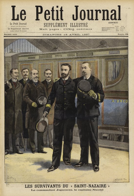 الناجون من غرق Ville de Saint Nazaire ، 1897 بواسطة المدرسة الفرنسية